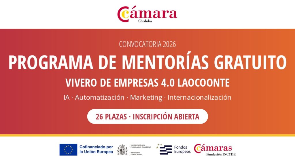 Convocatoria 2026 Programa de Mentorías gratuito Vivero de Empresas 4.0 Laocoonte – 26 plazas – Cofinanciado por la Unión Europea